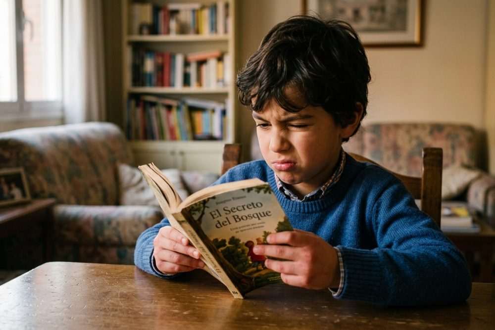 Niño con dificultad para leer y problemas de visión en etapa escolar